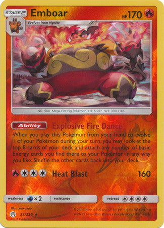 Emboar - 33/236 - Rare - Reverse Holofoil