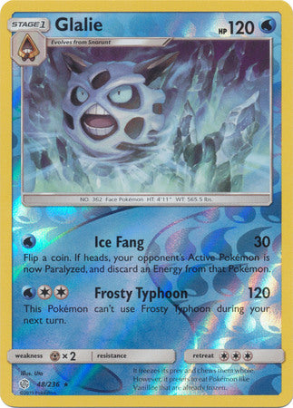 Glalie - 48/236 - Rare - Reverse Holofoil