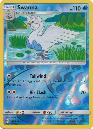 Swanna - 60/236 - Rare - Reverse Holofoil