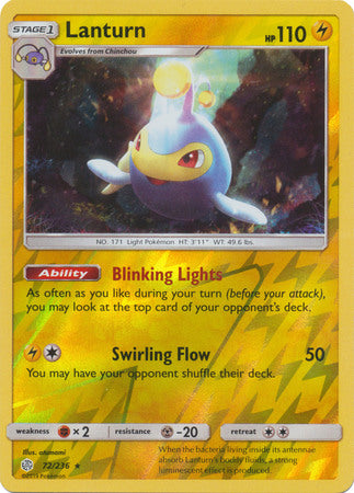 Lanturn - 72/236 - Rare - Reverse Holofoil