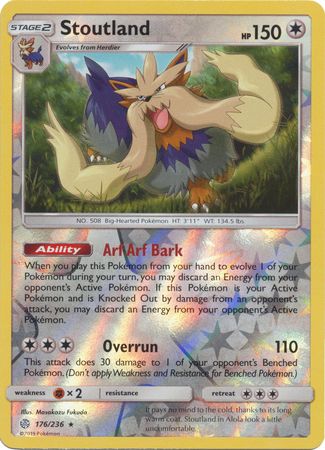 Stoutland - 176/236 - Holo Rare - Reverse Holofoil