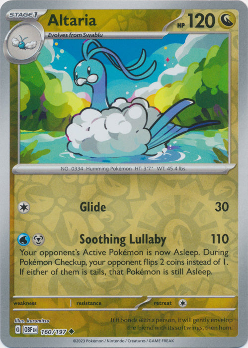 Altaria - 160/197 - Uncommon - Reverse Holo