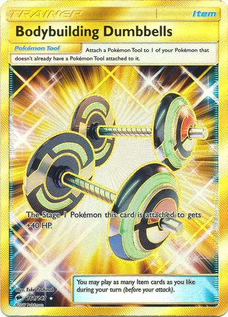 Bodybuilding Dumbbells (Secret) - 161/147 - Secret Rare