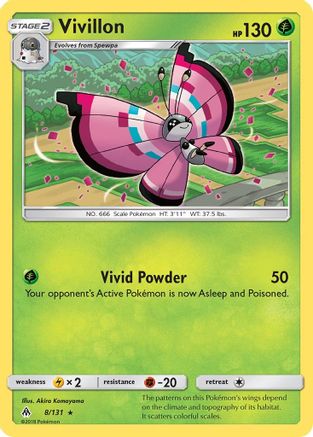 Vivillon 008  SM  Forbidden Light - Rare