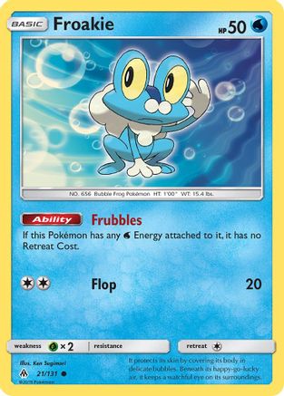 Froakie (21) 021/131  - Reverse Holofoil SM  Forbidden Light - Common