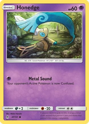 Honedge (47) 047  - Reverse Holofoil SM  Forbidden Light - Common