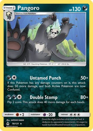 Pangoro 078  - Reverse Holofoil SM  Forbidden Light - Rare