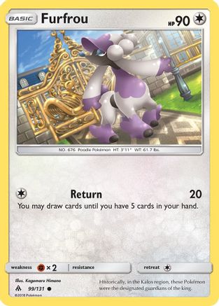 Furfrou 099  - Reverse Holofoil SM  Forbidden Light - Common