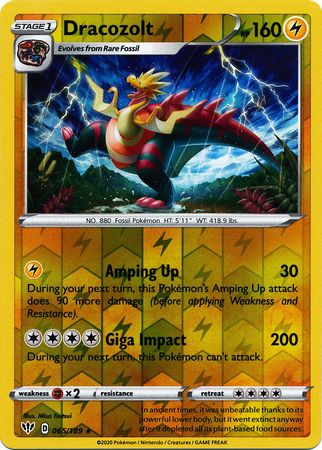 Dracozolt - 065/189 - Rare - Reverse Holo