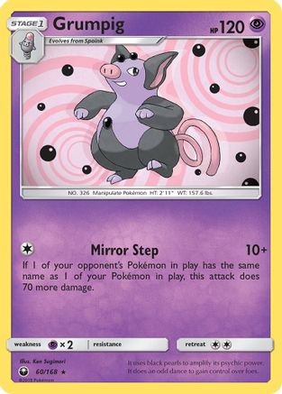 Grumpig 060  SM  Celestial Storm - Rare