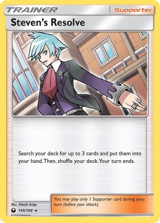 Steven's Resolve 145/168  - Holofoil SM  Celestial Storm - Holo Rare