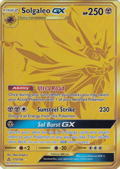 Solgaleo GX (Secret Rare) - 173/156 - Secret Rare