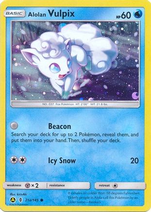 Alolan Vulpix - 021a/145 - Alternate Art Promos