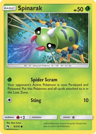 Spinarak 009  SM  Lost Thunder - Common