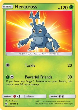 Heracross 018/214  SM  Lost Thunder - Uncommon