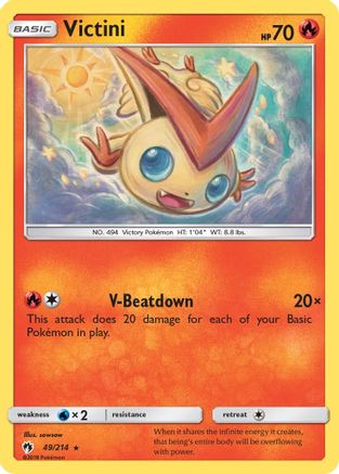 Victini 049/214  - Reverse Holofoil SM  Lost Thunder - Rare