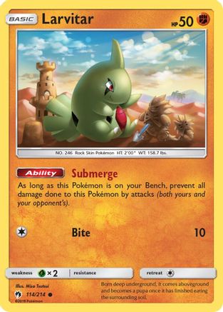Larvitar (114) 114/214  SM  Lost Thunder - Common