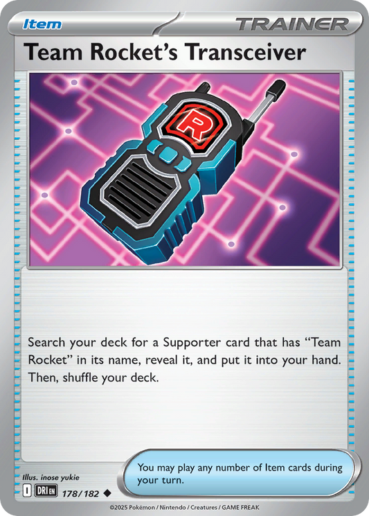 Team Rocket's Transceiver - 178/182 - Uncommon - Reverse Holofoil