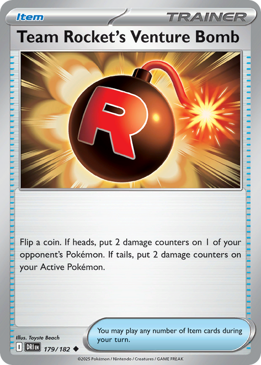 Team Rocket's Venture Bomb - 179/182 - Uncommon - Reverse Holofoil