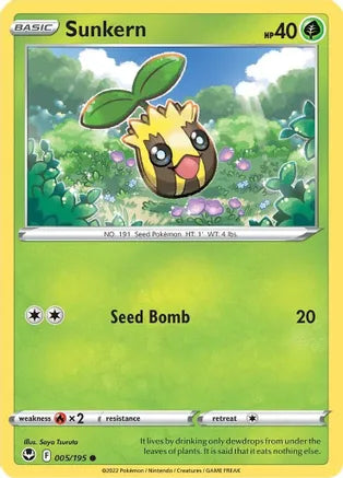 Sunkern - 005/195 - Common - Reverse Holo