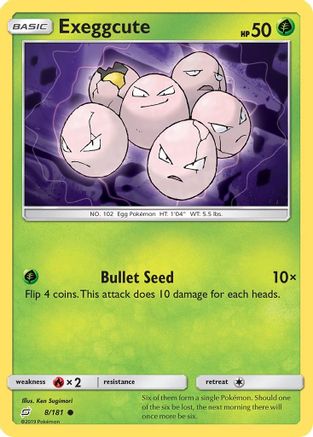 Exeggcute 008  - Reverse Holofoil SM  Team Up - Common