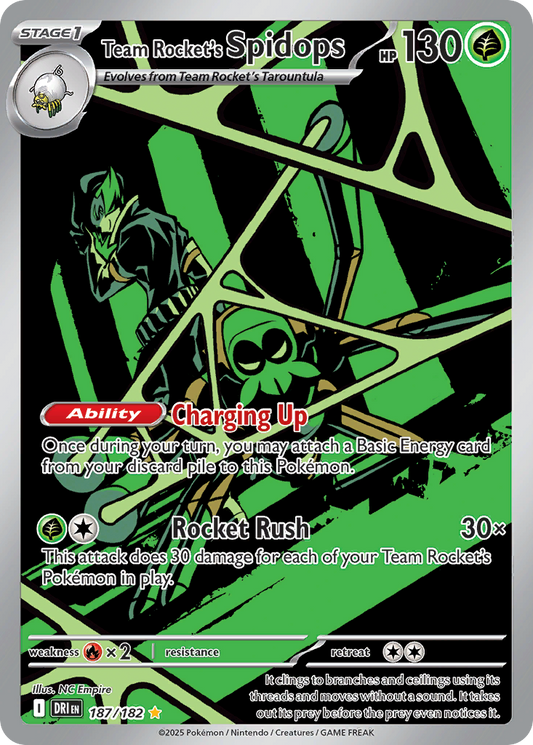 Team Rocket's Spidops - 187/182 - Illustration Rare
