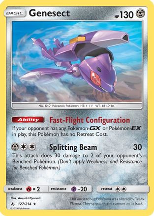 Genesect 127/214  SM  Unbroken Bonds - Rare