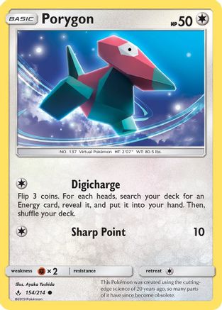 Porygon (154) 154/214  SM  Unbroken Bonds - Common