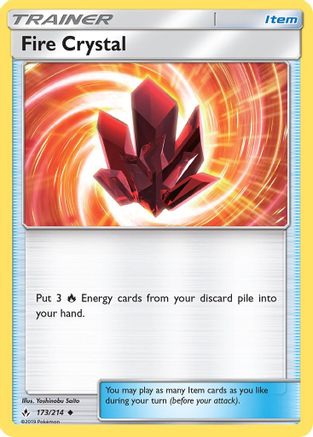 Fire Crystal 173/214  SM  Unbroken Bonds - Uncommon