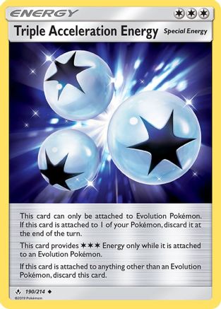 Triple Acceleration Energy 190/214  - Reverse Holofoil SM  Unbroken Bonds - Uncommon