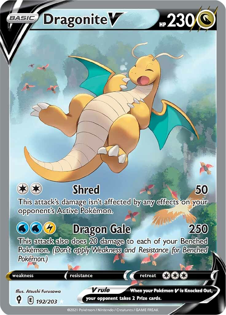 Dragonite V - 192/203 - Alternate Art Ultra Rare