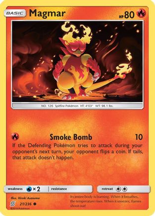 Magmar 021/236  - Reverse Holofoil SM  Unified Minds - Common