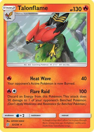 Talonflame 032  SM  Unified Minds - Rare
