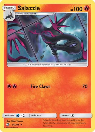 Salazzle (34) 034  - Reverse Holofoil SM  Unified Minds - Rare