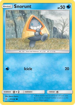 Snorunt 037/236  - Reverse Holofoil SM  Unified Minds - Common