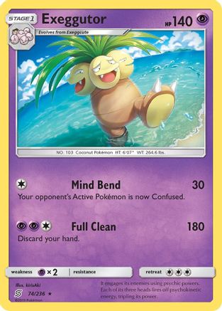 Exeggutor 074  - Reverse Holofoil SM  Unified Minds - Rare