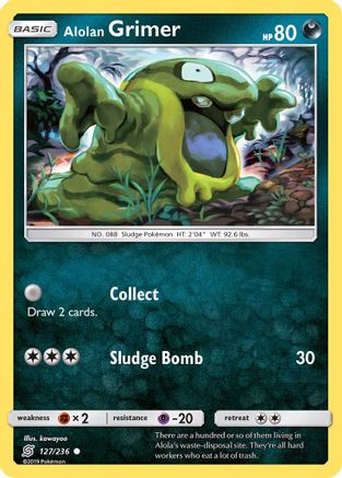 Alolan Grimer 127/236  - Reverse Holofoil SM  Unified Minds - Common