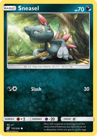 Sneasel 131/236  - Reverse Holofoil SM  Unified Minds - Common