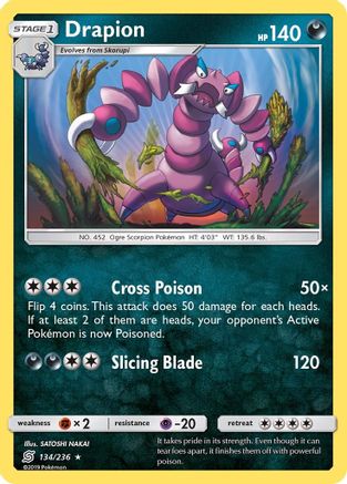 Drapion 134  SM  Unified Minds - Rare