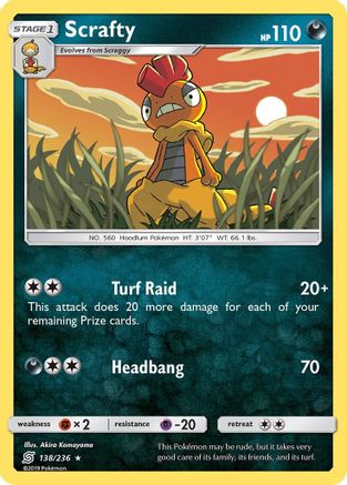 Scrafty 138  SM  Unified Minds - Rare