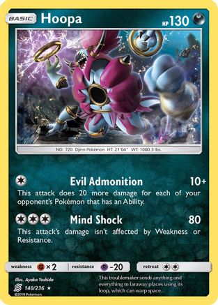 Hoopa 140/236  - Holofoil SM  Unified Minds - Holo Rare