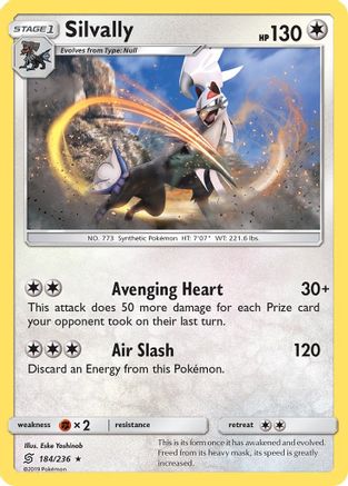 Silvally 184/236  - Holofoil SM  Unified Minds - Holo Rare