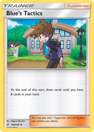 Blue's Tactics 188/236  - Reverse Holofoil SM  Unified Minds - Uncommon