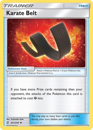 Karate Belt 201/236  - Reverse Holofoil SM  Unified Minds - Uncommon
