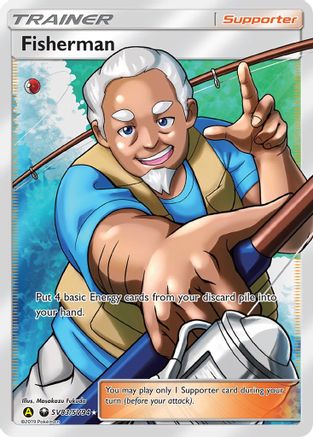 Fisherman SV83/SV94  - Holofoil Hidden Fates Shiny Vault - Shiny Holo Rare