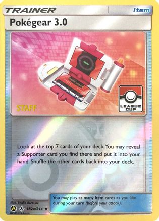 Pokegear 3.0 182a/214  - Reverse Holofoil League & Championship Cards - Promo