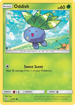 Oddish 002/236  SM  Cosmic Eclipse - Common