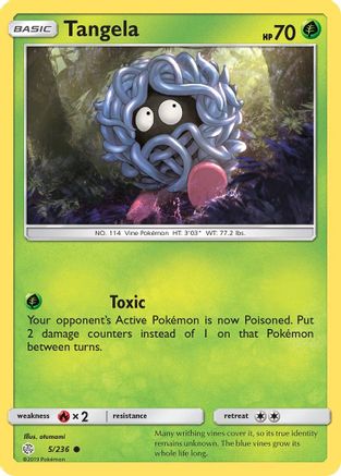 Tangela 005/236  - Reverse Holofoil SM  Cosmic Eclipse - Common