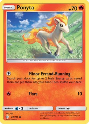 Ponyta 023/236  - Reverse Holofoil SM  Cosmic Eclipse - Common