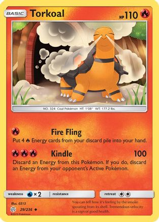 Torkoal 029/236  SM  Cosmic Eclipse - Uncommon